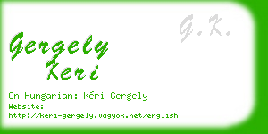 gergely keri business card